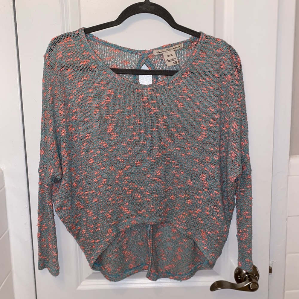 American Rag size XS sweater with buttoned open back